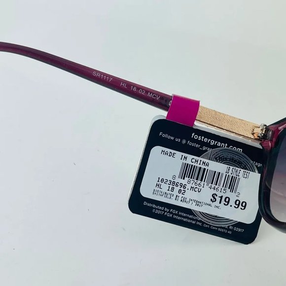 SG00756 Maxblock Sunglasses For Women Cat-Eye 100% UVA-UVB Protection Burgundy - Picture 4 of 6